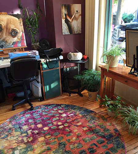 Work studio of professional painter, artist, color analyst Barb Keilson